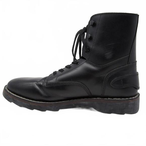 Men\'s Coach Leather Combat Boots Leather G1568  Back Buckle Feature Sz 13 D